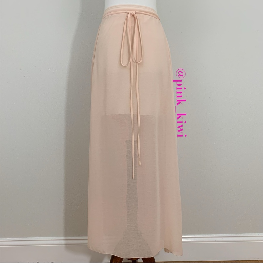 See by Chloé Pleated Georgette Chiffon Maxi Skirt FR42